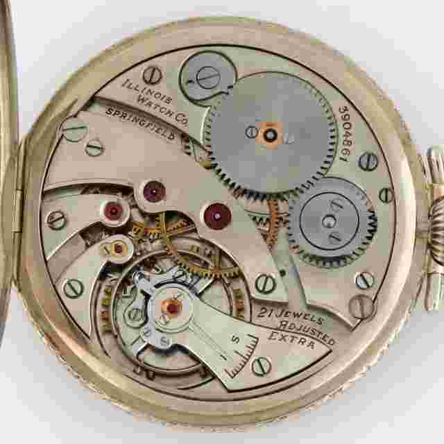 Illinois 14KW Gold Enamel Aristocrat Grade 439 Extra 4-Star Rarity Pocket Watch