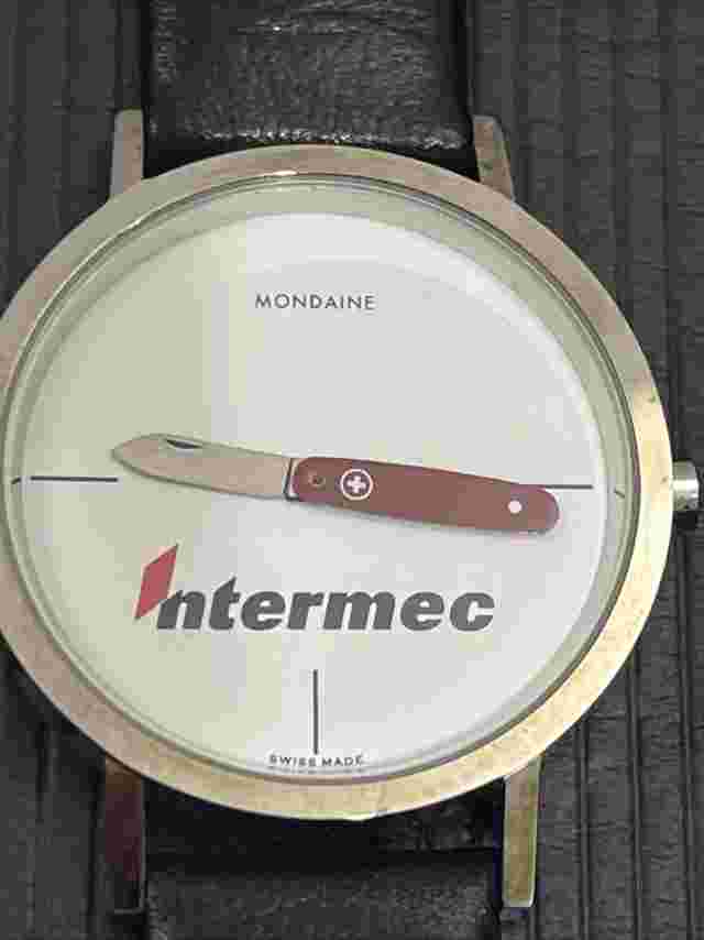 UNIQUE Men's SWISS Watch MONDAINE M7606.722. Midsize. Logo on Dial "NK"