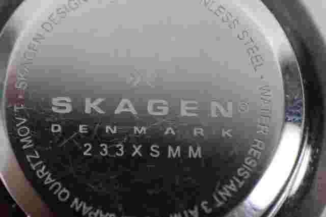 Skagen Denmark Sz 8in Adjustable Bronze Metal Mesh Slim Stainless Steel Watch