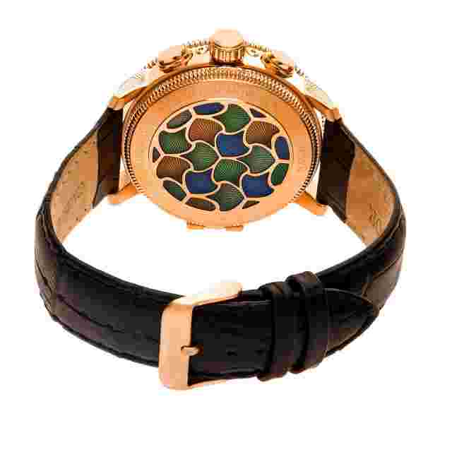 Heritor Aura Semi-Skeleton Genuine Leather-Band Watch 44mm Automatic HERHR3503