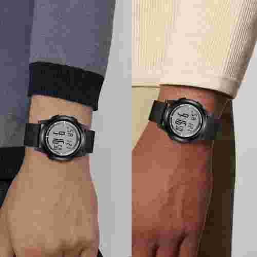 Mens Digital Watch Ultra Thin Minimalist Sports Waterproof A1-R021-All Black