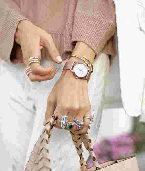 Eddie Borgo Rosegold Soho metal strap watch