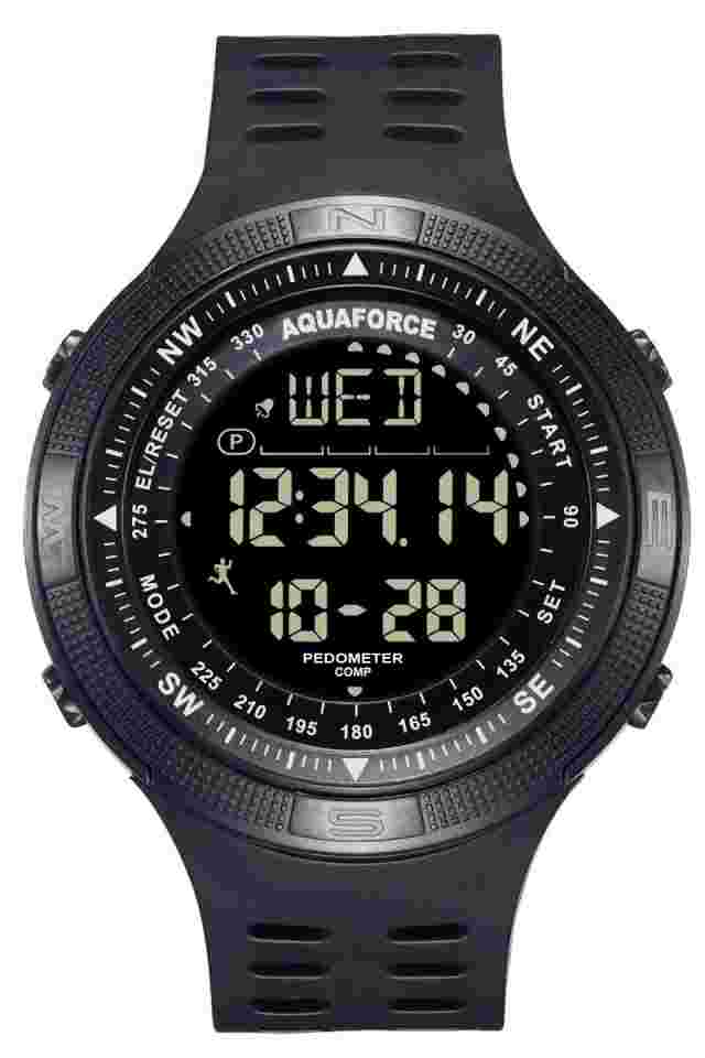 AQUAFORCE Multi Function Digital Watch with Flashlight 50M Water Resistant