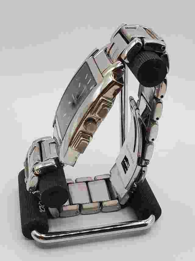 Anriya Milan Men's Quartz Watch 32mm Rectangle Silver Tone Metal Band