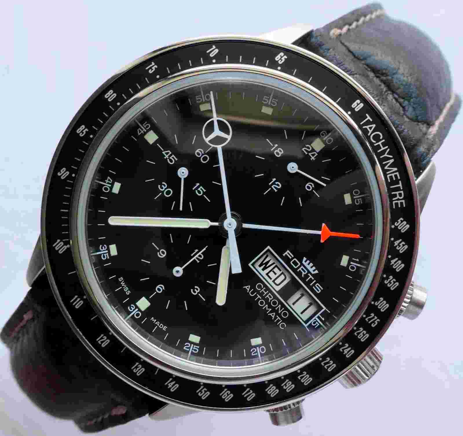Mercedes Benz Fortis Car Accessory Aviator Pilot Lemania 5100 Chronograph Watch