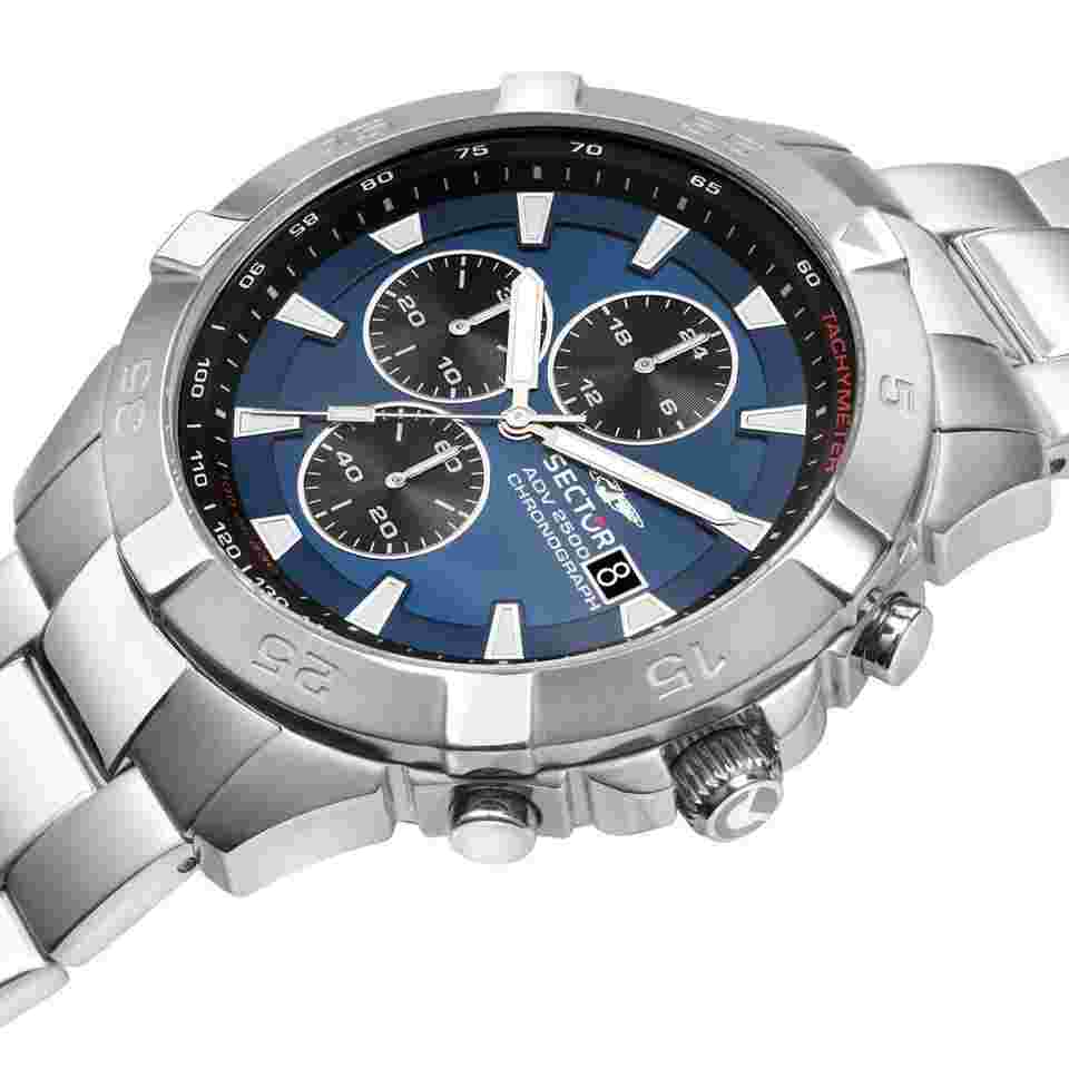 Sector Men's Adv 2500 Chronograph Steel / Blue R3273643004