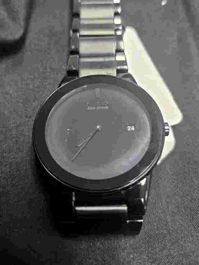 Men's Eco-Drive Axiom Black Ion-Plated Stainless Steel Bracelet Watch 40mm...