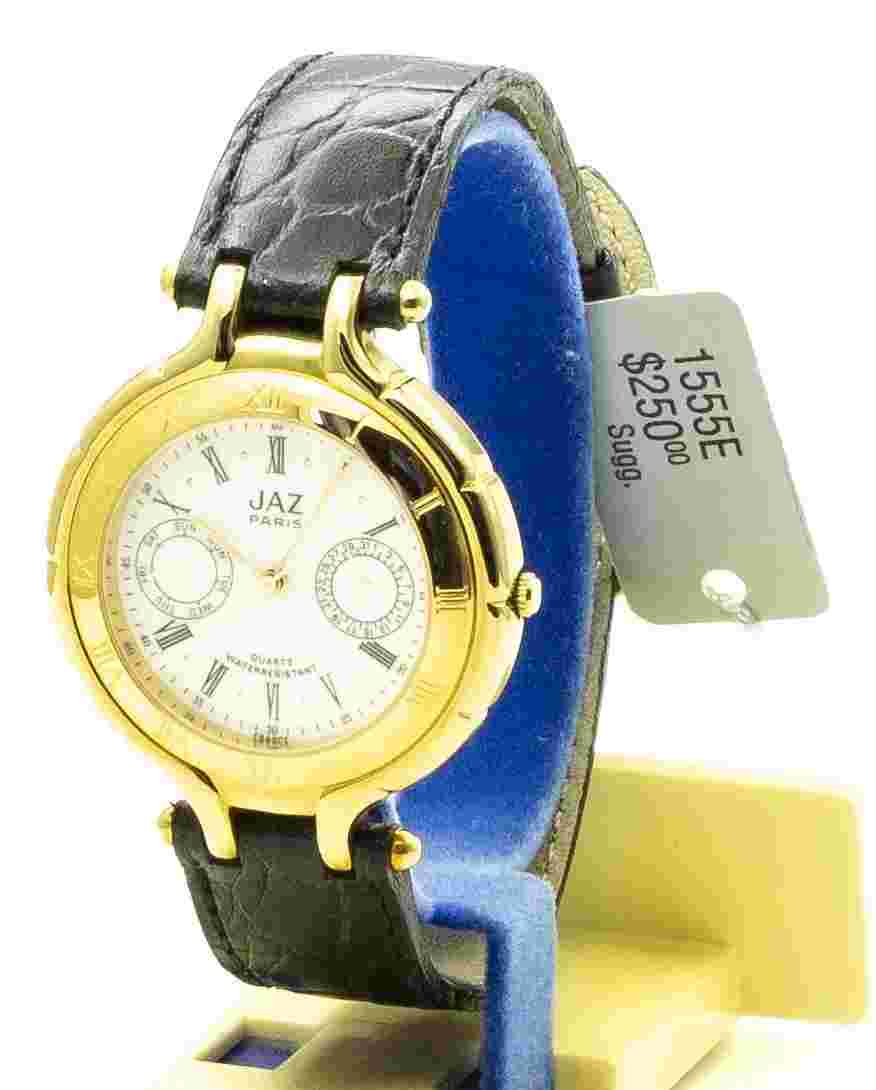 RARE VINTAGE JAZ PARIS 1555E N1ZT9L9 Quartz Watch 1990's Brand New NOS Boxed