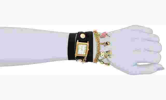 New With Box!! La Mer Watch Viva Las Vegas Wrap Watch In Black 100% Authentic!!