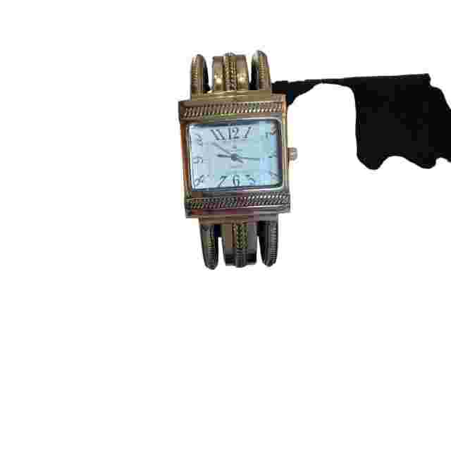 Premier Design Quatz Watch Women Silver Tone Open Cuff Band Needs Battery