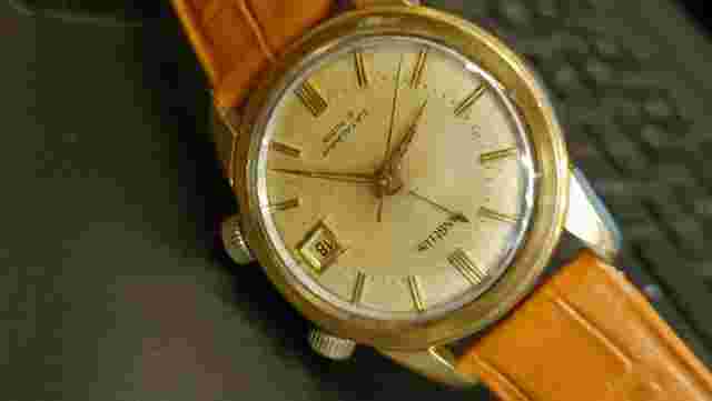 Vintage Watch Mens ANGELUS DATALARM Alarm handwind 10/11 Working 21 RUBIS Turler
