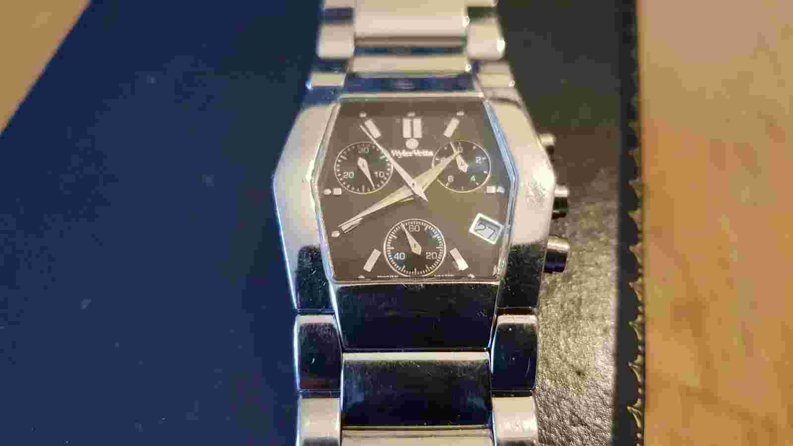 VINTAGE ITALIAN WYLER VETTA K3153W UNISEX WRISTWATCH / AUTOMATIC CHRONOGRAPH VGC