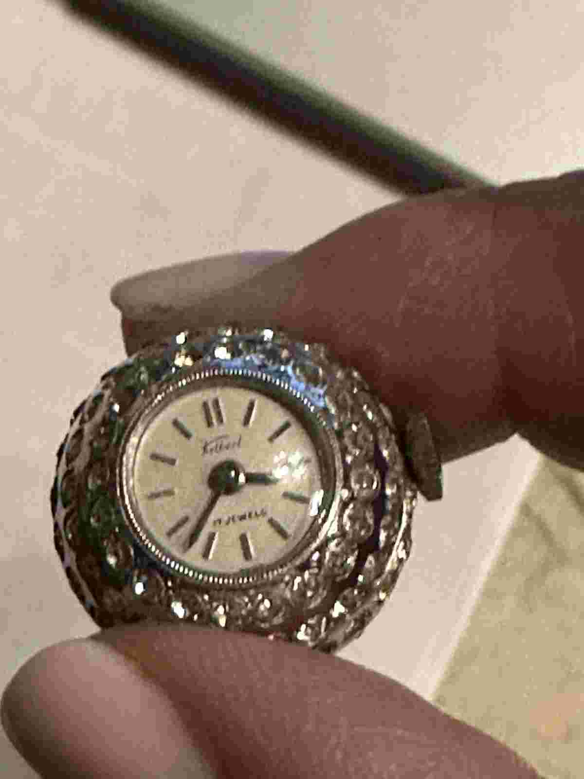 Beautiful Vintage Kelbert 17 Jewels Ladies Necklace Watch