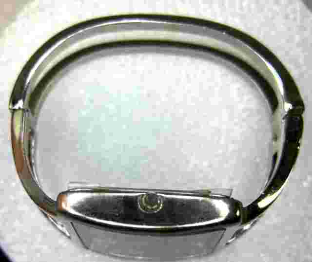 Bongo Women's Cuff Watch Purple Face Silver Tone Cuff Bracelet New Battery