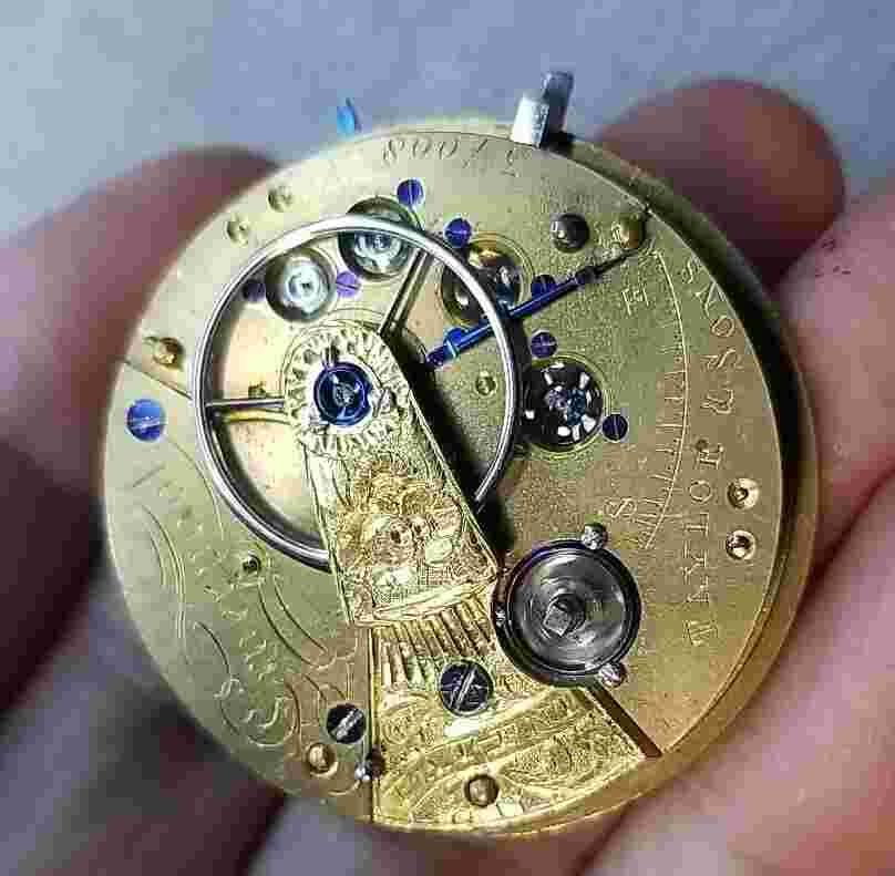 Taylor & Sons Liverpool Pocket Watch Movement Working Not TESTED For Accuracy