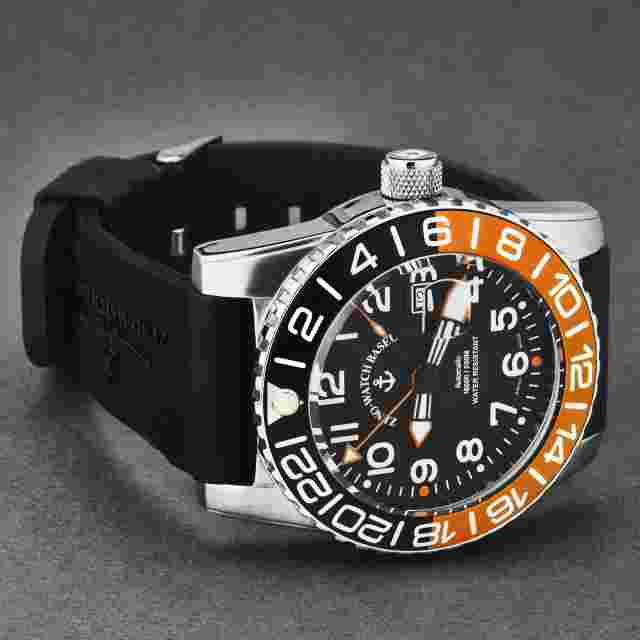 Zeno Men's Airplane Diver GMT Black Dial Black Strap Automatic  6349GMT-12-A15