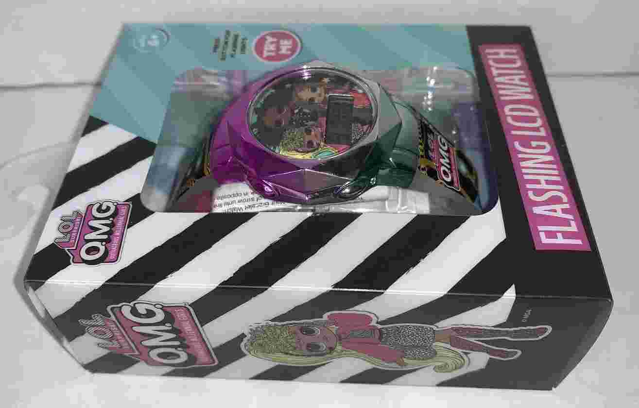 NEW "LOL Surprise OMG Flashing LCD Digital Watch" Girls-Pink & Aqua Face & Band