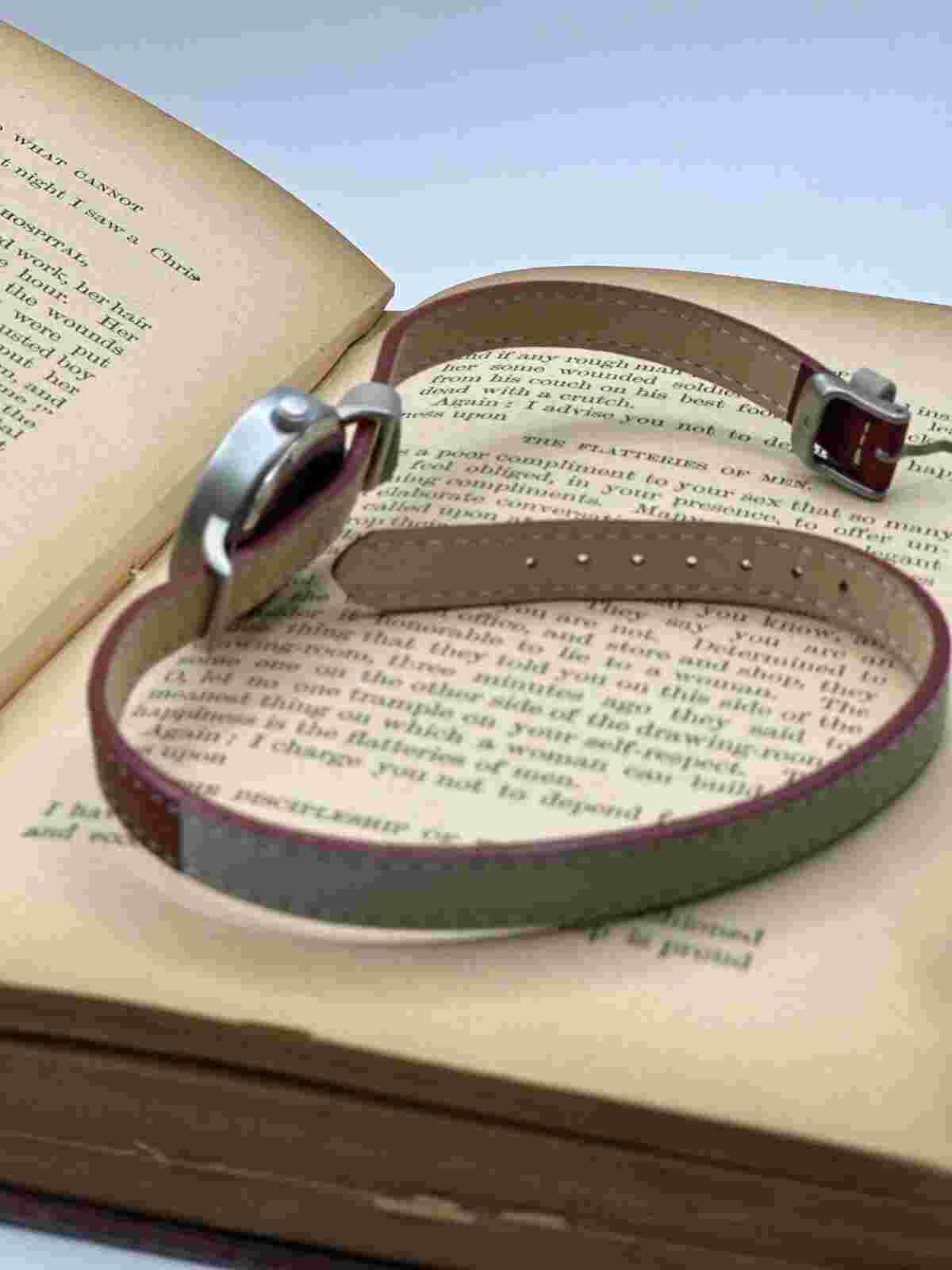 TokyoBay Women's RED & GREY Leather Wrap Watch Tokyo Bay
