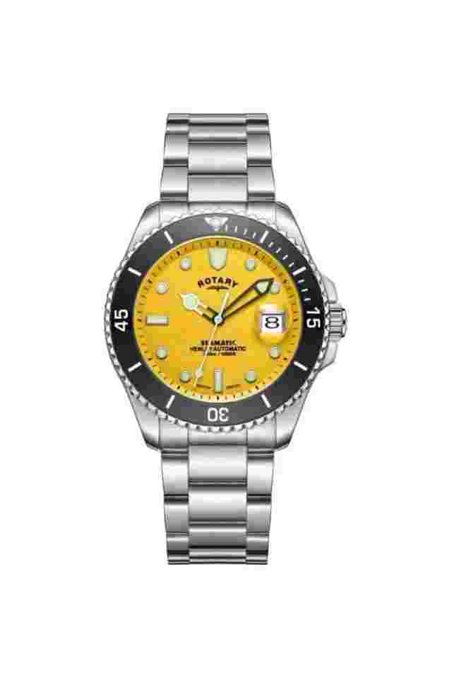 Rotary Henley Seamatic 42mm Stainless Steel Case with stainless Steel Bracelet Men's Wristwatch