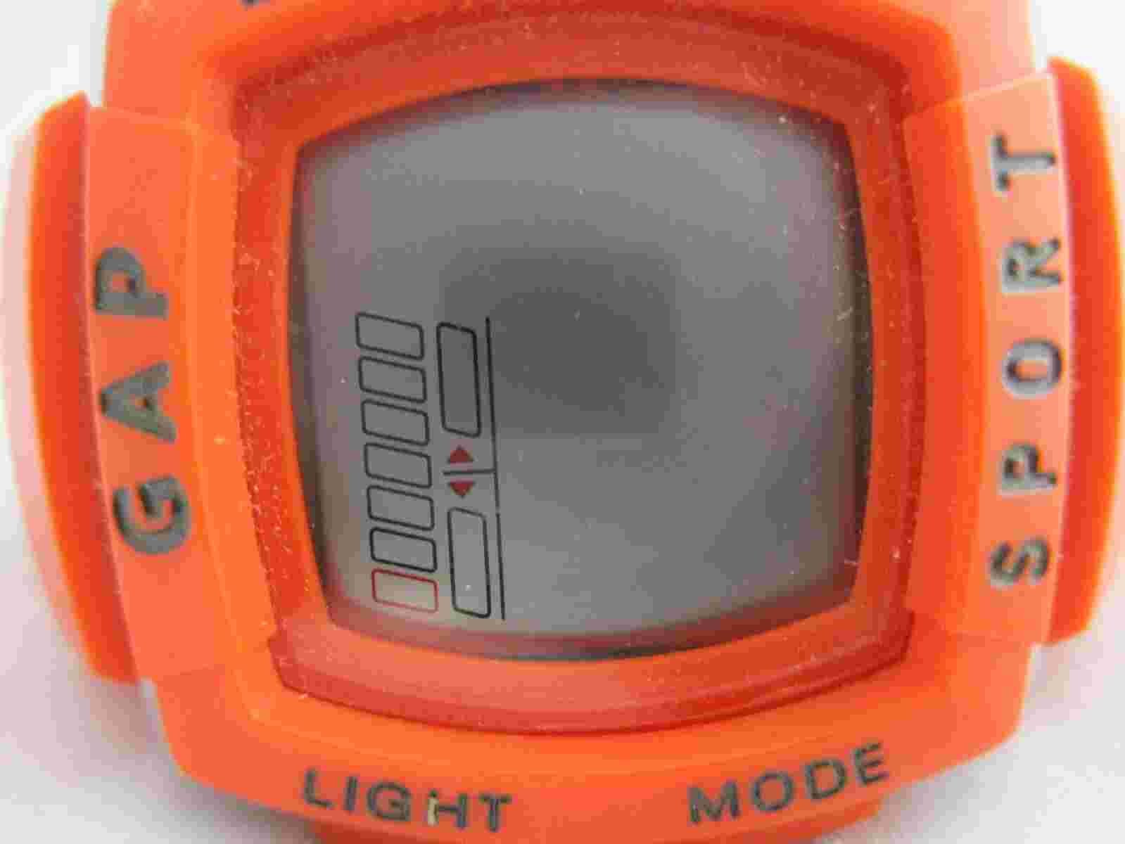 Gap Digital Watch Camouflage & Orange Silver Tone Details