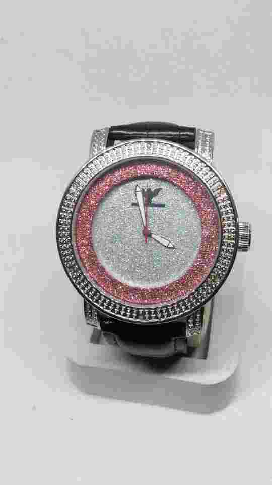 NEW Diamond King Men's Watch Natural Diamonds Iced Out Diamond Dust Dial