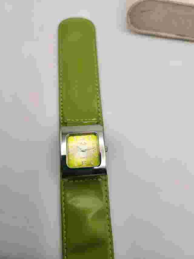 Milano Women's Quartz Watch.  Watch Wrappers Model, Green Strap.  A18