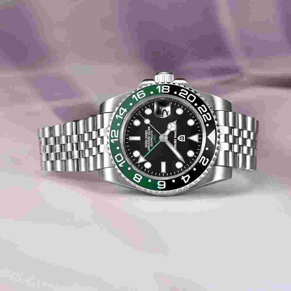 watch men automatic new luxury automatic mechanical Stainless Steel Waterproof