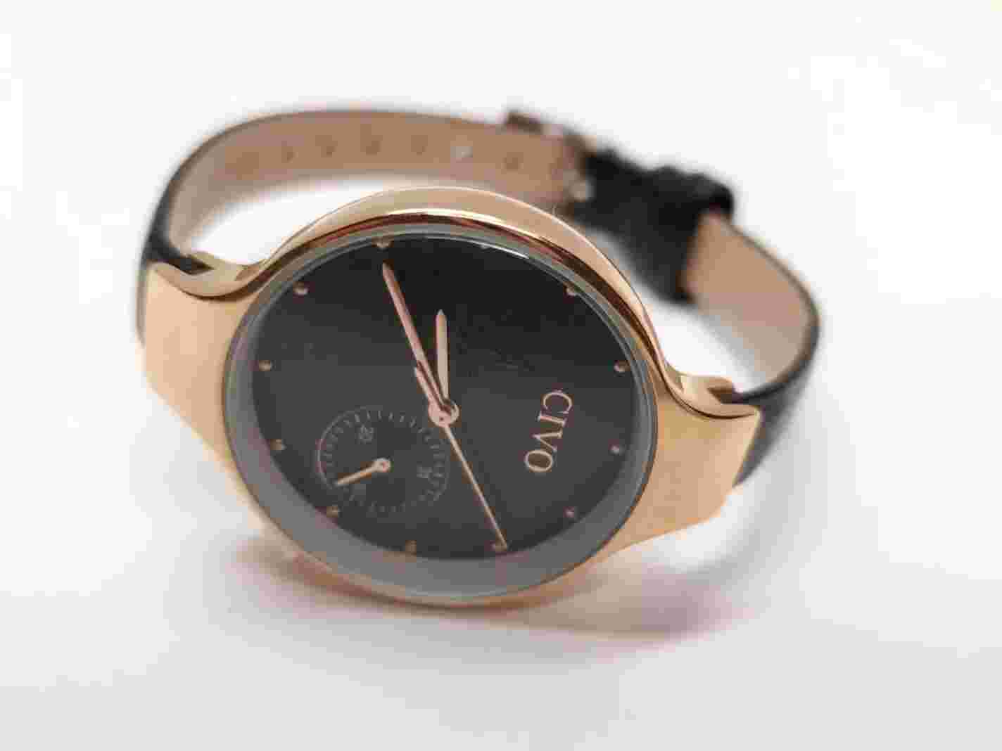 Womens Wrist Watch Quartz Movement Slim Band 30MM Case Butterfly Black