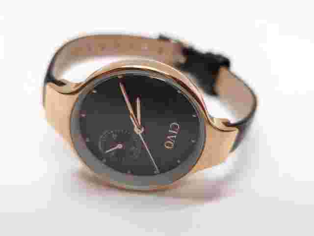 Womens Wrist Watch Quartz Movement Slim Band 30MM Case Butterfly Black