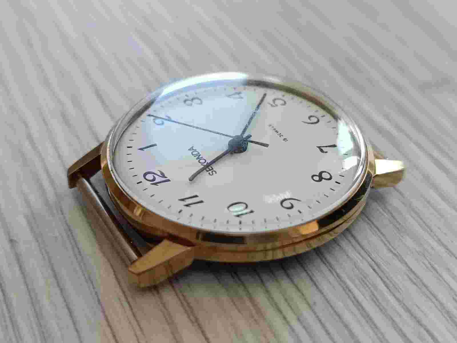 Wrist gilded watch of the USSR "Seconda" 19 stones.