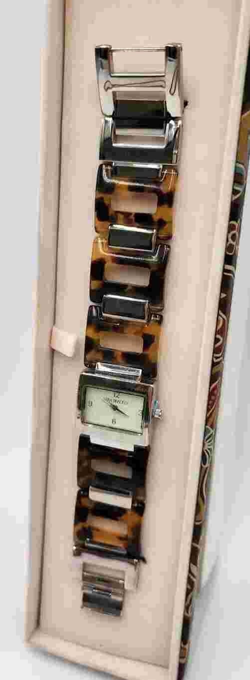 NEW Vera Bradley Kensington Tortoise Link Watch in Original Box EXC NOS