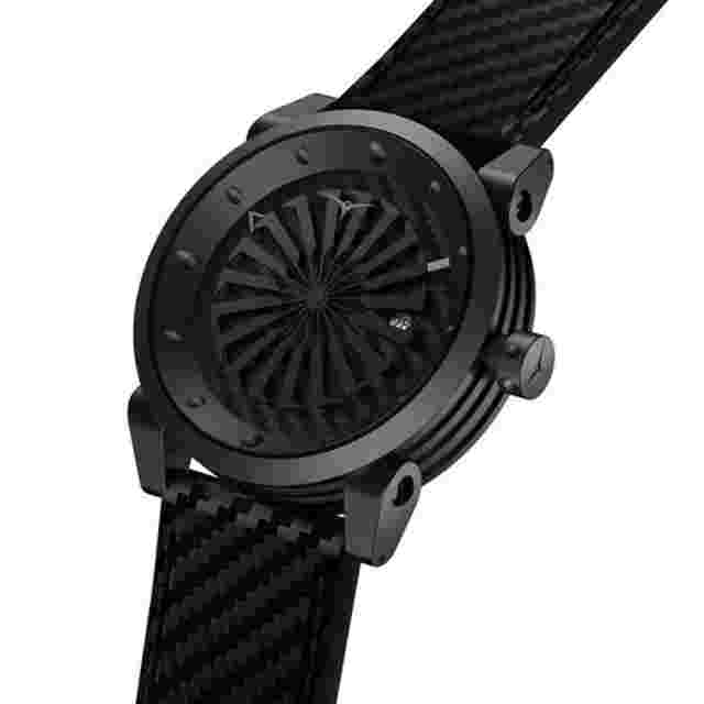 Zinvo Blade Venom Mens Genuine Italian Leather Band Black Dial Watch BLADEVENOM