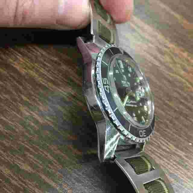 70's Vintage Mortima 21 Jewels Super Datomatic Swiss Men's Diver's Watch WORKS