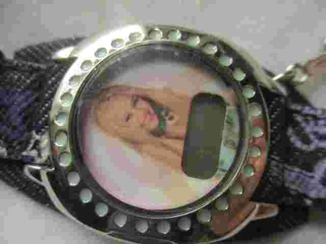 Hannah Montana Digital Wristwatch Blue Buckle Band Silver Tone Musical Theme