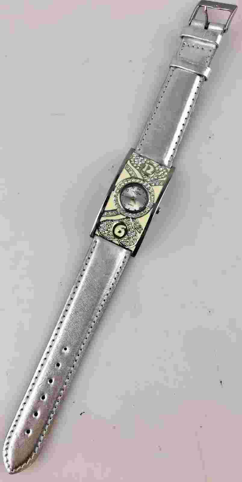 Watch M&M Primo Emporio Women 25 mm Quartz Rhinestone Steel Leather Fashion New