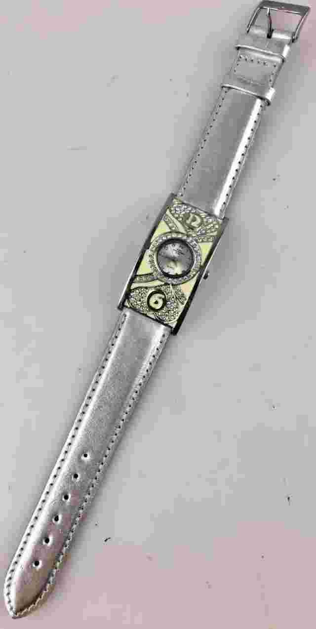 Watch M&M Primo Emporio Women 25 mm Quartz Rhinestone Steel Leather Fashion New