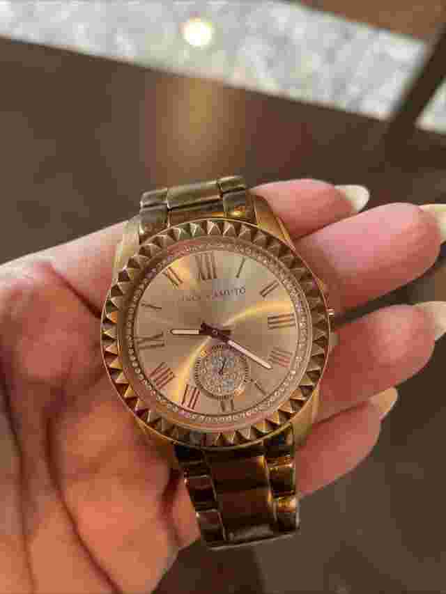 Vince Camuto Women’s gold tone With Rhinestones watch