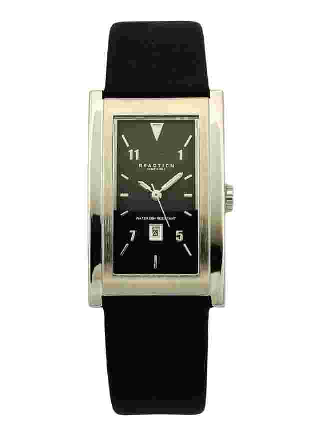 Reaction By Kenneth Cole RK1003 Watermark Black Dial Polyurethane Strap Watch