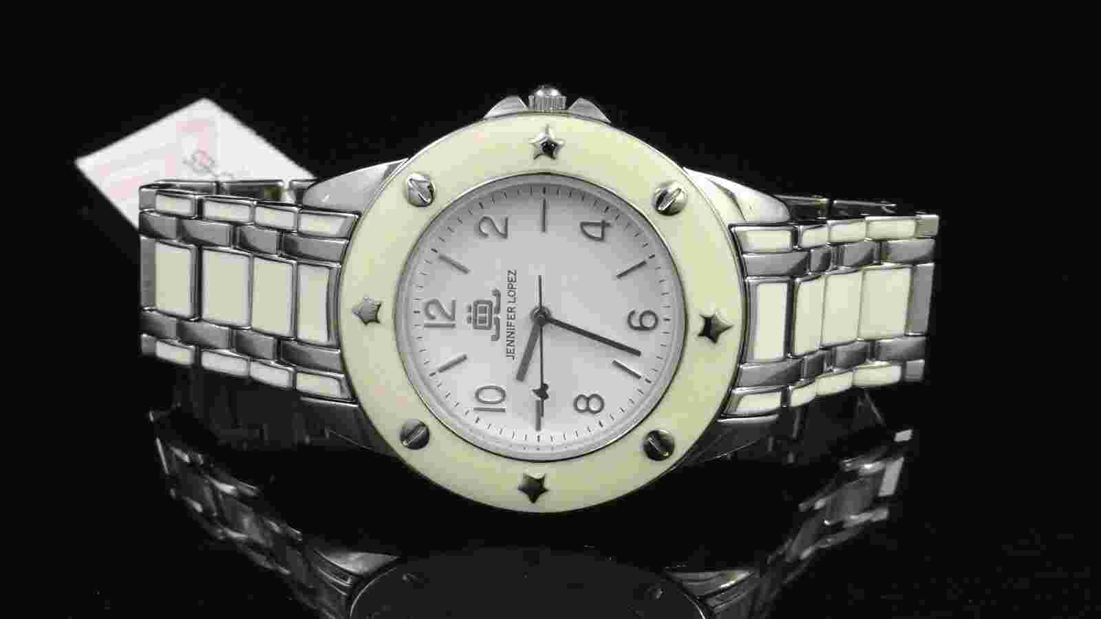 NEW! JLo by Jennifer Lopez  JL2505WTWT Women's Sassy Two-Tone Enamel Watch $110