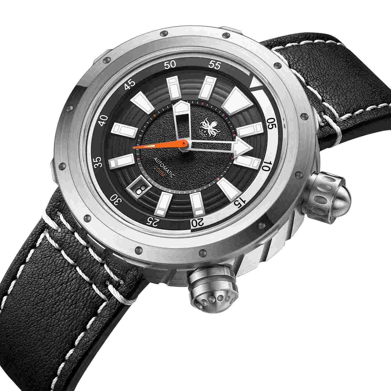 PHOIBOS Vortex Anti-Magnetic 200M Automatic Diver Watch PY042C Black