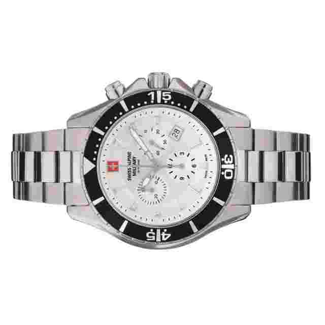 Swiss Alpine Military Men's Watch Chronograph Analog Quartz 7040.9132SAM Steel