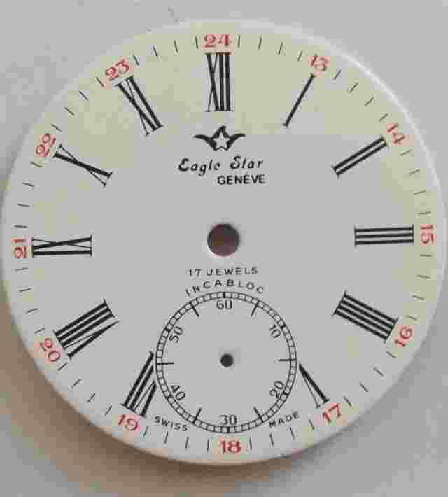 Eaglestar-Arnex pocket watch dial for UT-6498 mov. 38.15 mm