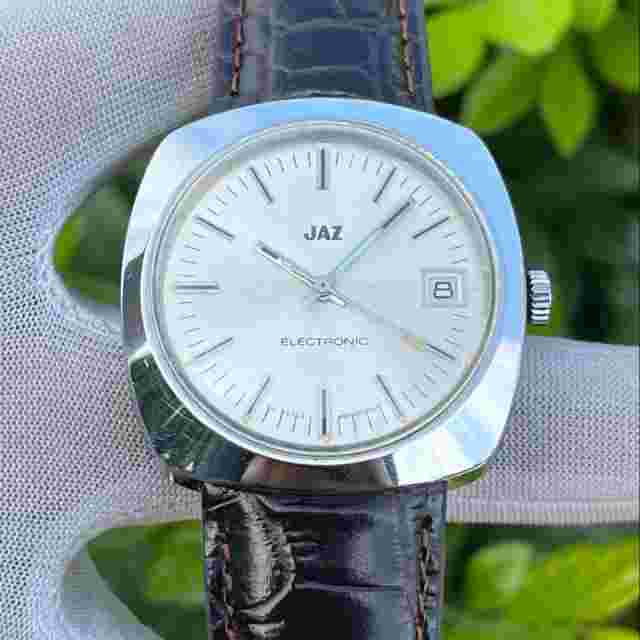 Very Rare Vintage JAZ Electronic 28800 Beats Sunburst Dial German Made Men Watch