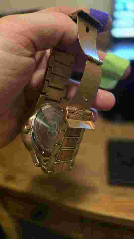ORIGINAL GRAIN WHISKEY BARREL Black face MENS WATCH