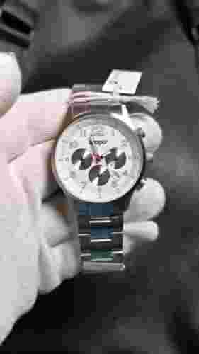 ZIPPO Chronograph Watch 45000-RG Men's Military Sports Large White Analog Dial