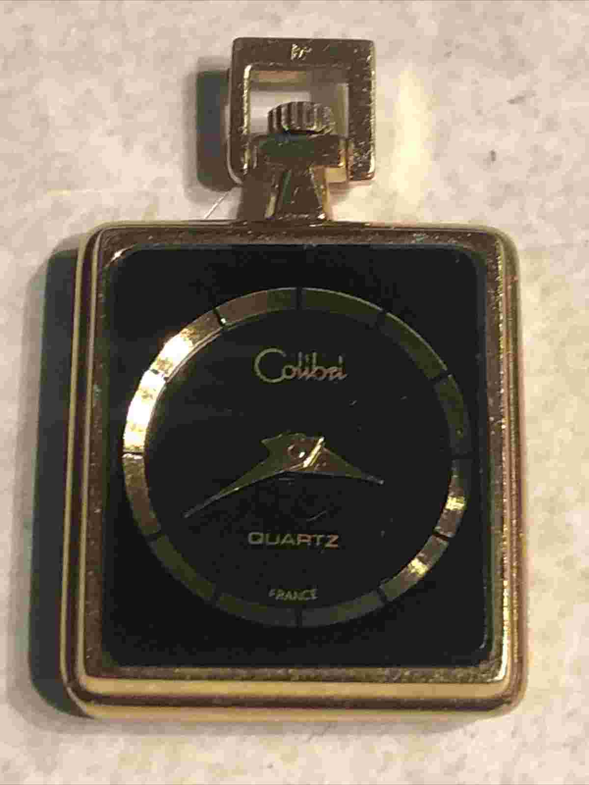 Colibri Quartz Pendant Womens Watch France Gold/Black