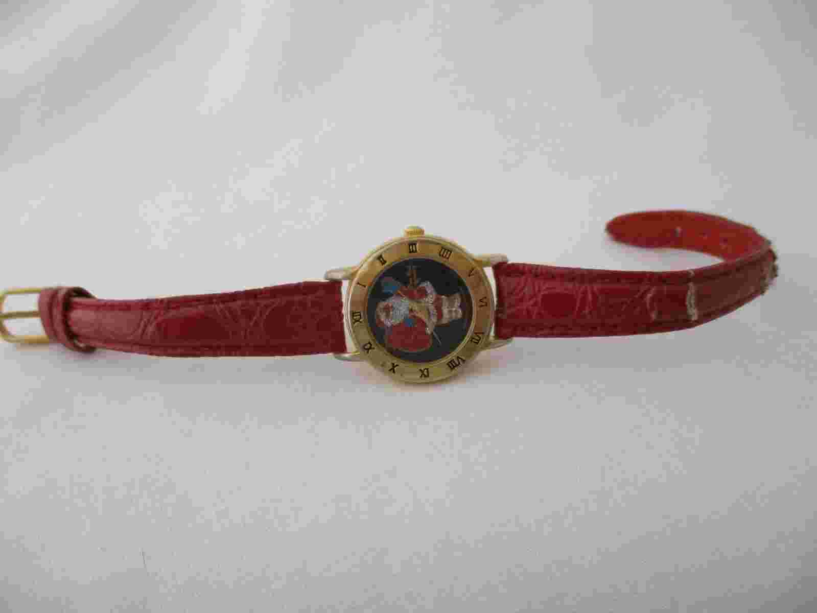 Pierre Nicol Women's Red Buckle Band Christmas Analog Watch