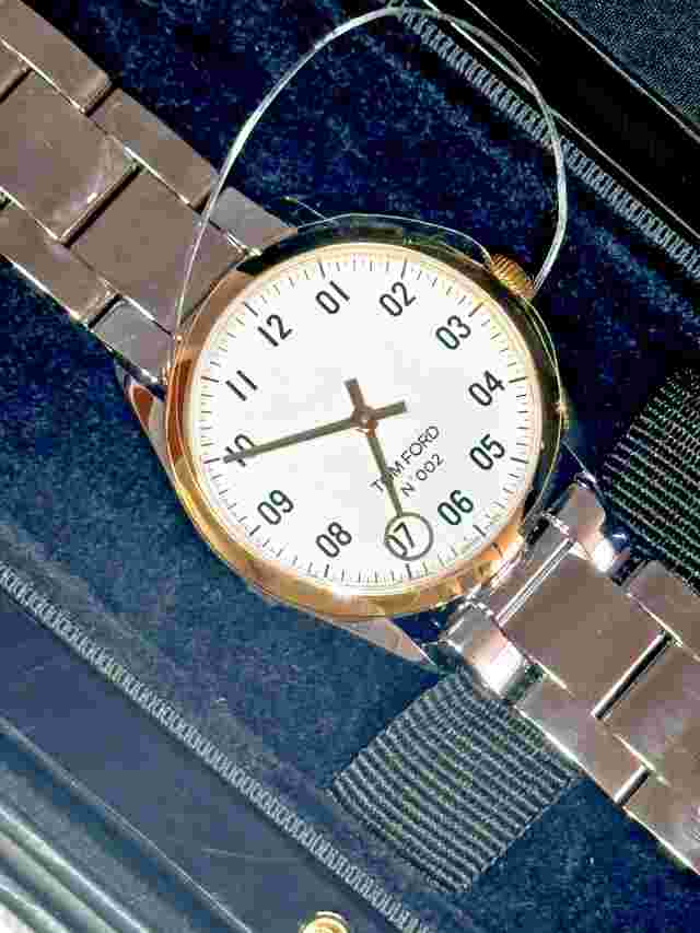 BRAND NEW Tom Ford TF0120157529 Women's Tom Ford 002 White Dial Quartz Watch