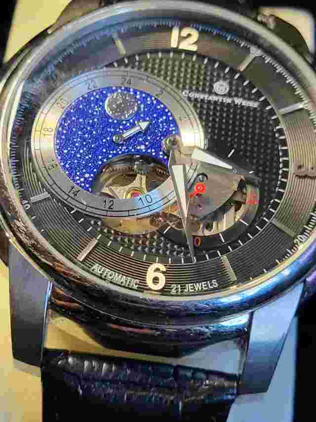 Constantin Weisz Automatic Watch  21 Jewels Skeleton Back.