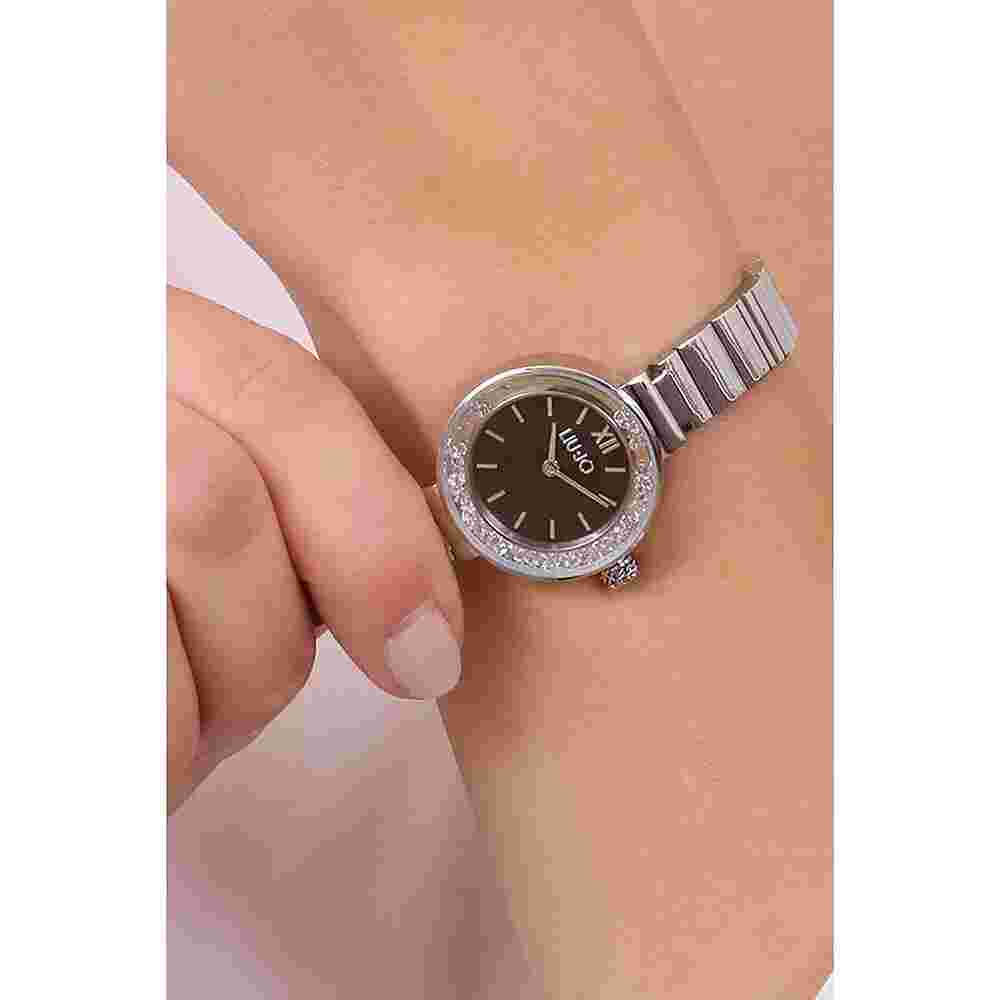 Liu Jo Women's Watch Dancing Chic Case With Moving Crystals Black